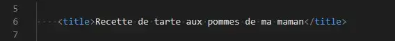 exemple d'utilisation la balise <title> dans les resultats de recherche