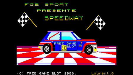 capture d'écran du jeu Speedway pour ordinateur TO8 réalisée avec MAME
