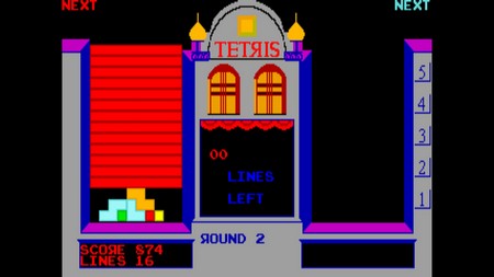 capture d'écran du jeu YRprod Tetris pour thomson TO8 réalisée avec MAME